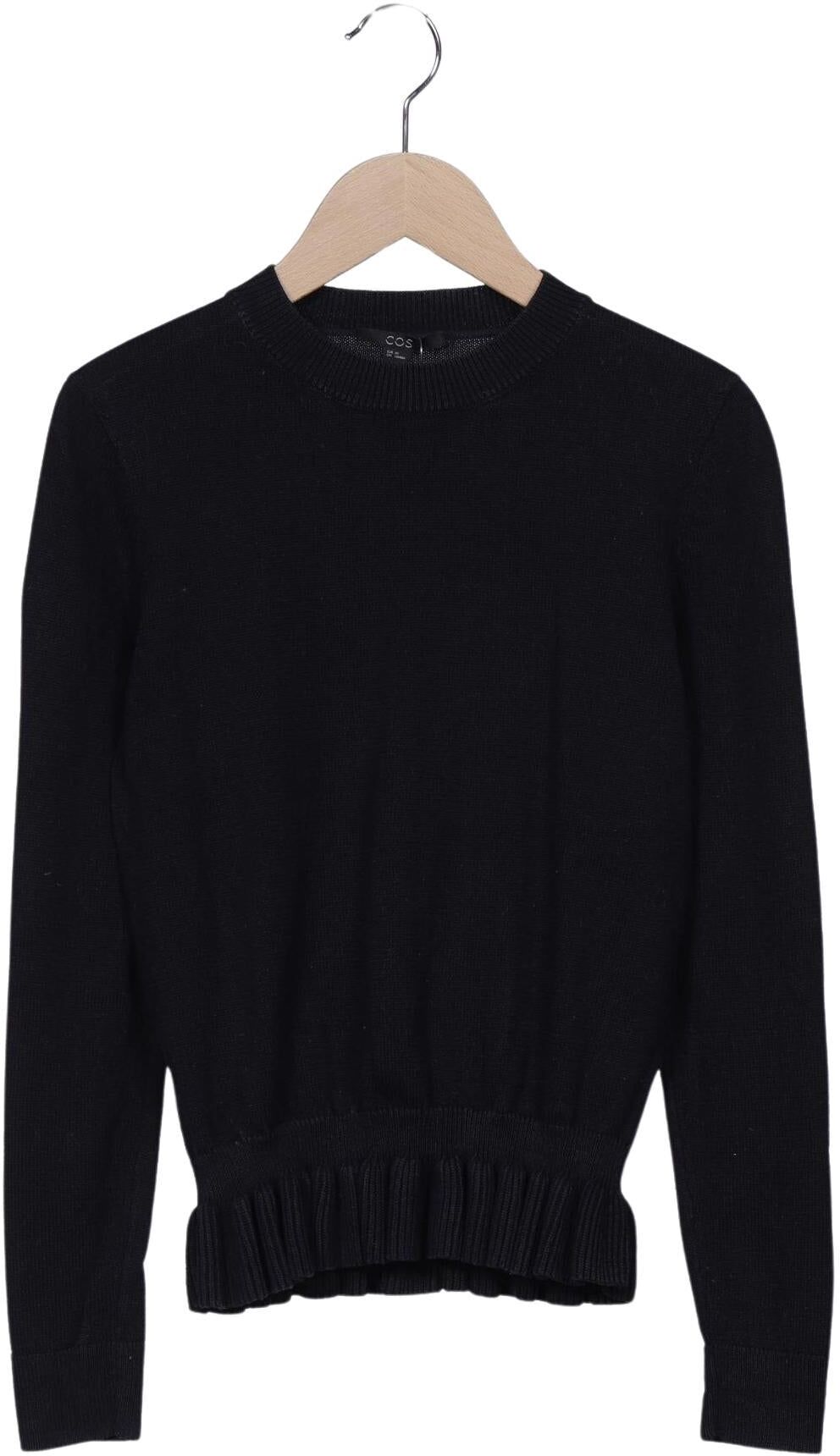 COS Damen Pullover, Marineblau, Gr. XS, Baumwolle - Second Hand