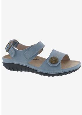 Women's Drew Workaroud Sandals by Drew in Blue Leather (Size 6 N)