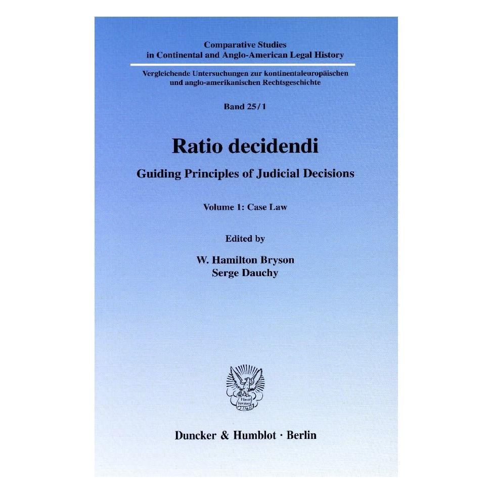 Duncker & Humblot Case Law (Englisch, Softcover, Serge Dauchy, W. Hamilton Bryson) (55189926)