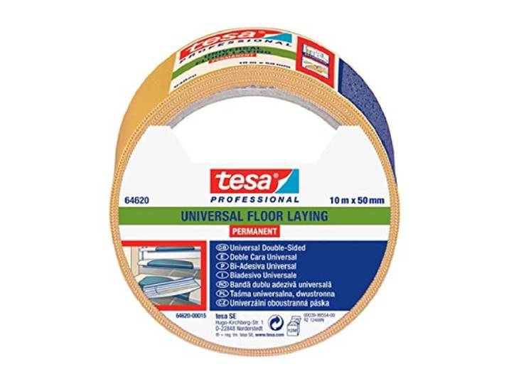 TESA 64620 plakband, 50 mm x 10 m, transparant, dubbelzijdig, 50 mm x 10 m