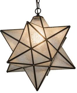 "18""W Moravian Star Pendant"