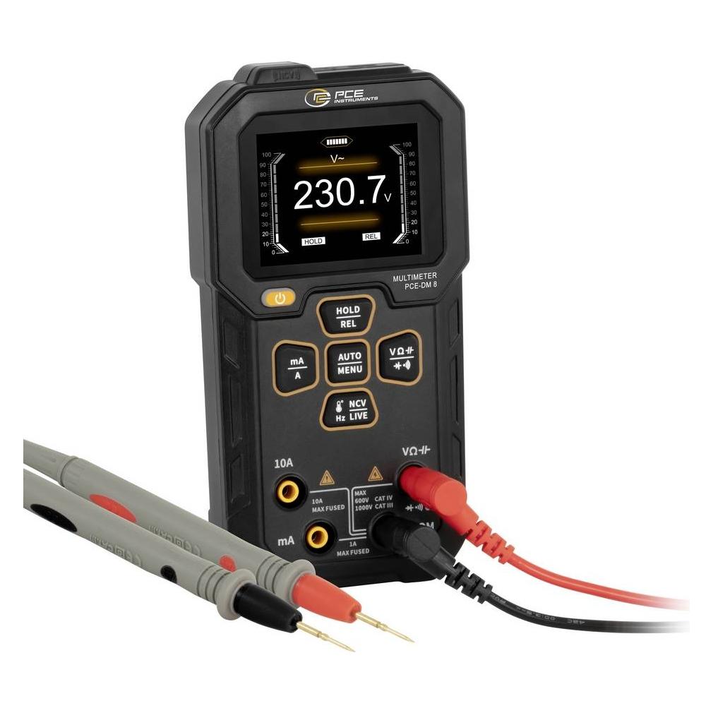 PCE Instruments Hand-Multimeter (CAT III 1000V, CAT IV 600V, Hand-Multimeter) (PCE-DM 8)