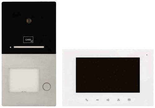 HHG Villa AP Set 1 RL Video-Türsprechanlage Komplett-Set Aluminium (gebürstet), Weiß