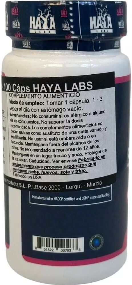 Haya Labs Sinefrina 20mg - Suplemento 100 Cápsulas Talla Única Unisex