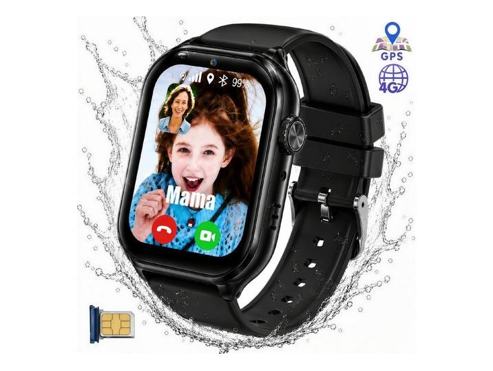 Forrlite Kinderuhr Smartwatch Kinder mit GPS und 4G, Installierbare APP Smartwatch