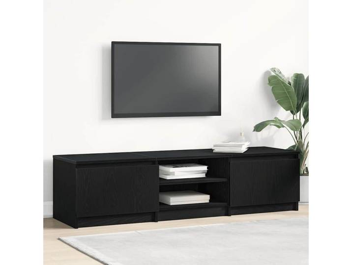 vidaXL TV-Schrank TV-Schrank Schwarz Eichen-Optik 140x40x36 cm Holzwerkstoff