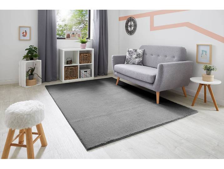 Hochflorteppich Arezzo 120 x 170cm Grau/Grau/Dunkelgrau