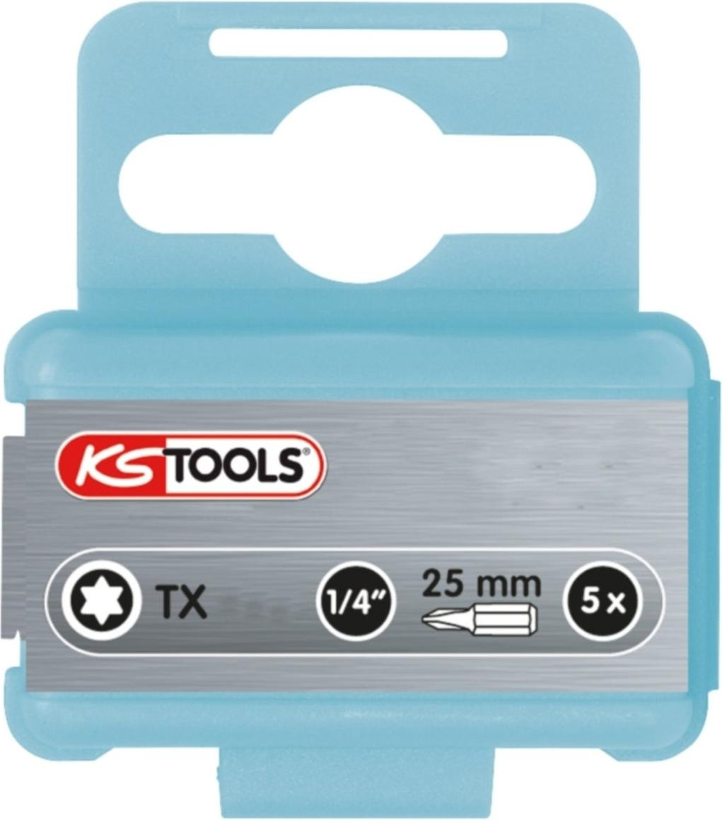KS Tools 910.2318 Torx bits T20, 5 stuks, roestvrij staal, 25 mm
