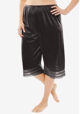 Plus Size Women's Culotte Snip-to-Fit by Comfort Choice in Black (Size 5X) Full Slip