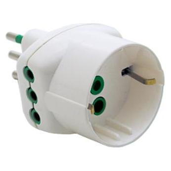 Fanton 82210 L-Steckdosenadapter (IT) Weiss (82210)