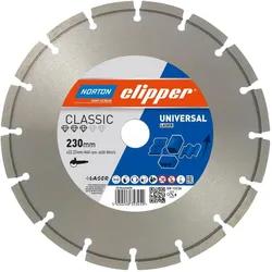 Norton Clipper, Sägeblatt, Clipper Diamanttrennscheibe Classic Universal Laser - 230x22,2 mm
