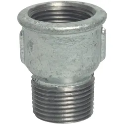 Profec, Rohrverbindungstechnik, Nr. 529A Muffennippel Gusseisen Verzinkt 3/4" Innengewinde x Aussengewinde 25bar DVGW