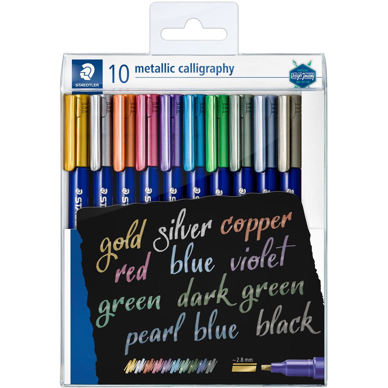 Staedtler Marker Metallic 10 St.im Etui, 2.8mm, calligraphy
