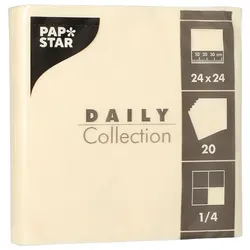 Papstar Papierservietten Daily Collection 24/24 cm 20 Stück chan., 24x24 cm