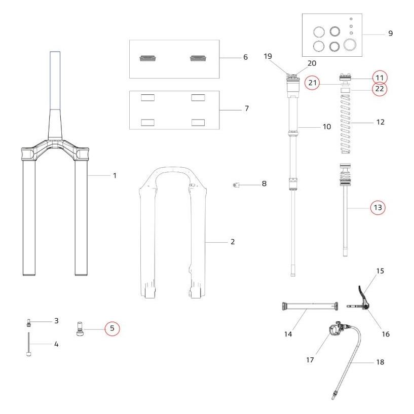 Formula Upgrade Kit Selva R/Selva S auf Selva C 29" 170mm (ohne Feder) (SB40240-00)