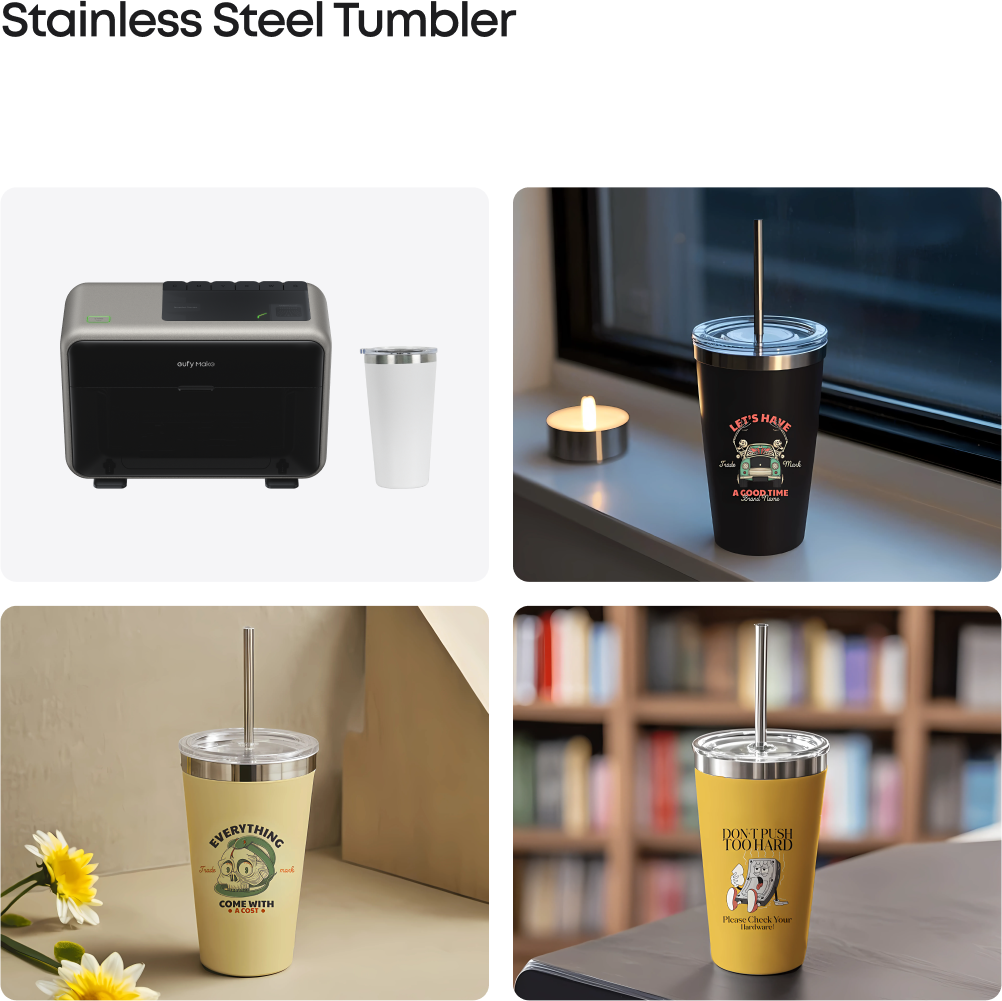 eufyMake Stainless Tumbler for UV Printer E1 (2-pack)