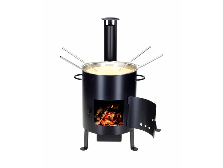 Nouvel Fondue- & Grillofen Open Air Schwarz