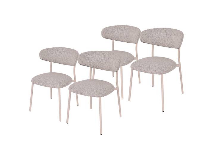 Polsterstuhl NEERIM 55 x 80 x 61cm Grau 4er Set