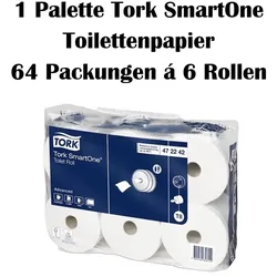 1 Palette 64x Tork SmartOne Toilettenpapier - T8 - 2 lagig - weiß (384 Rollen)
