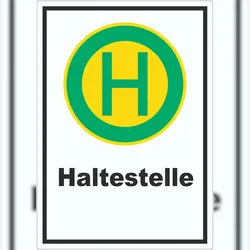 HB-Druck Aufkleber Haltestelle A5 (148x210mm)