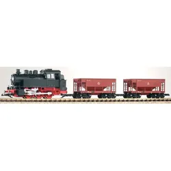 PIKO 37100 G Start-Set Güterzug BR 80 mit 2 Schüttgutwagen, DB, Ep. III