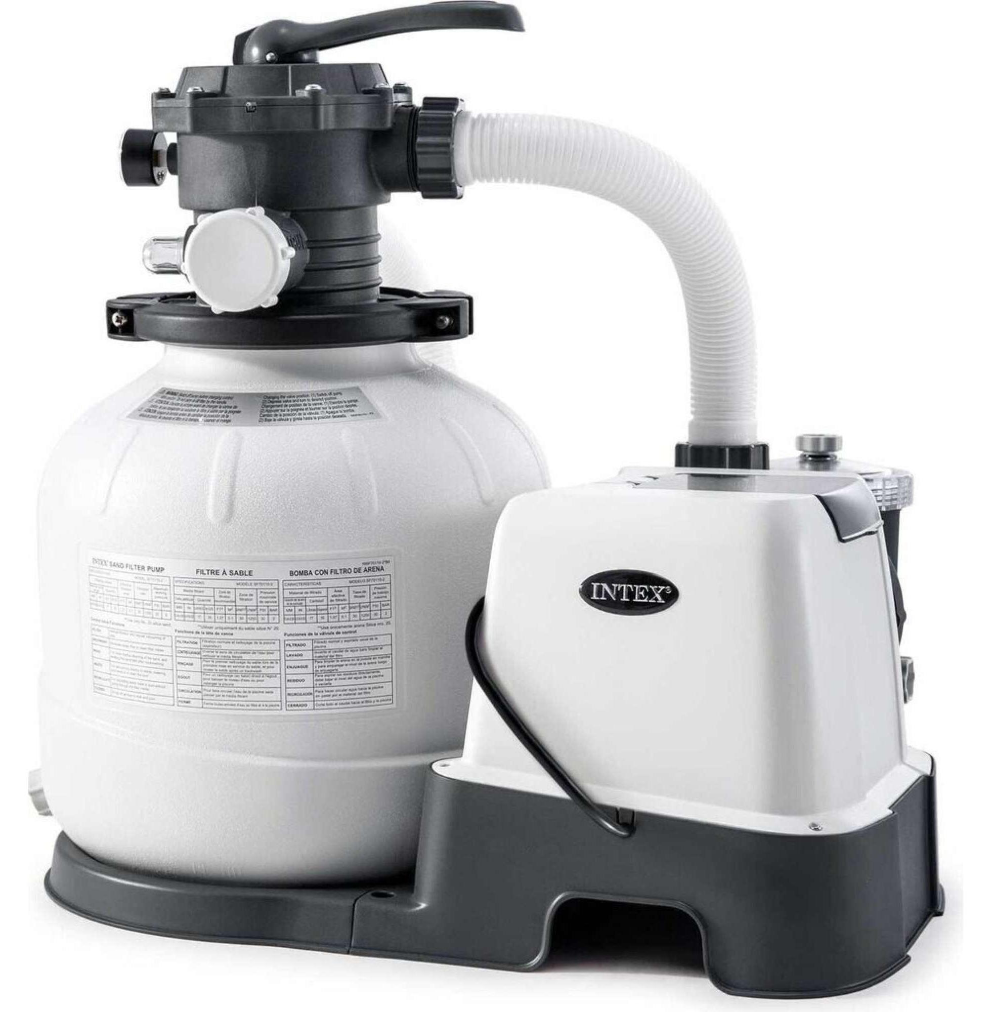INTEX 26676 - Sandfilterpumpe & Salzwasser System - QX2100 (6m³l/hr, bis 32m³ Pool)
