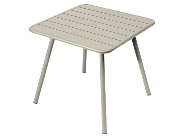 Fermob Luxembourg Gartentisch 80x80cm Aluminium Hellgrau