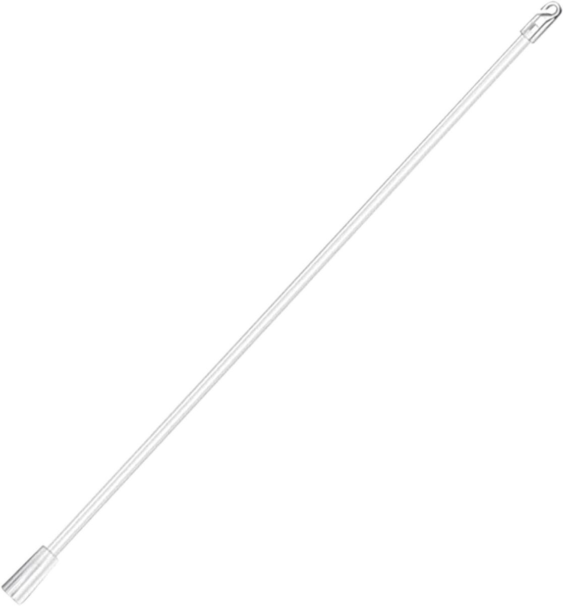Witte gordijn trekstang voor jaloezieën en raamdecoratie, 48 cm