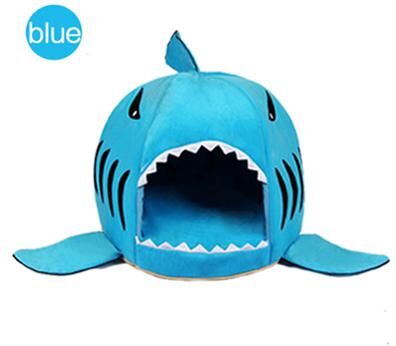 PetsAreLife Shark Pet Bed Blue S