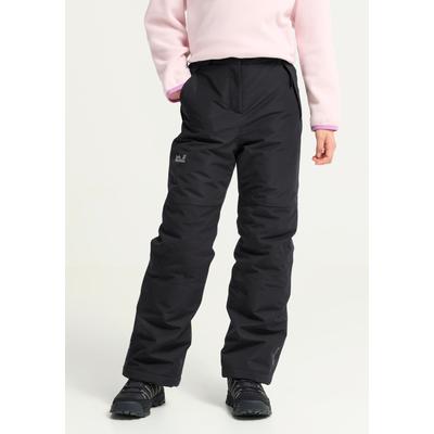 Skihose JACK WOLFSKIN "SNOWFLASH PANTS K", Jungen, Gr. 128, Normalgrößen, schwarz, Obermaterial: 100% Polyester. Füllung: 100% Polyester. Futter: 100% Polyester, Hosen Skihose, Winterhose für Kinder, wasserdicht, warm