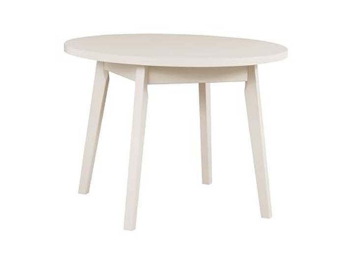 LeafDesign Runder Esstisch, Idealer Esstisch für kleine Wohnungen, Klapptisch mit Einsatz, Tisch für 6-8 Personen, Made in EU, „Oslo 3 L“ Kaschmir (100/130x100x75)