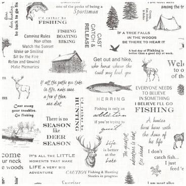 Chesapeake North Hills Black Camping Quotes Wallpaper - 20.5 x 396 x 0.025
