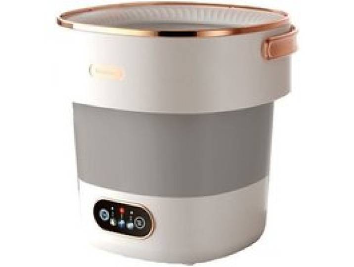 Mini Machine à Laver Pliable 13L - Lave-linge Portable pour Sous-vêtements Chaussettes Vêtements Bébé gris+blanc