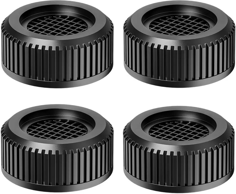 INF Waschmaschine Anti-Vibrations-Pads - Stoßabsorbierend & Rutschfeste Füße (Schwarz, Rund, Einlagig)
