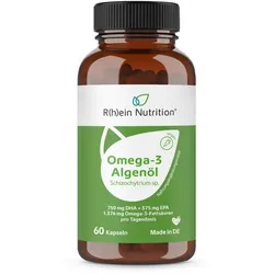 Omega-3 Algenöl mit DHA + EPA hochdosiert & vegan 60 St