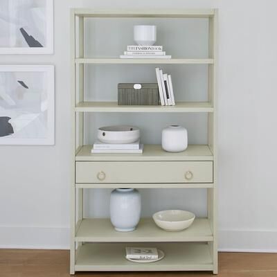"Liberty Furniture East End Accent Display Bookcase Green Mist - Width 39"" x Depth 18"" x Height 70"""