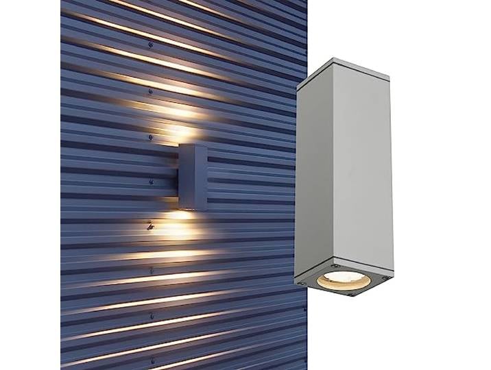 SLV Applique murale; Aluminium Verre; gris argenté; GU10 230V