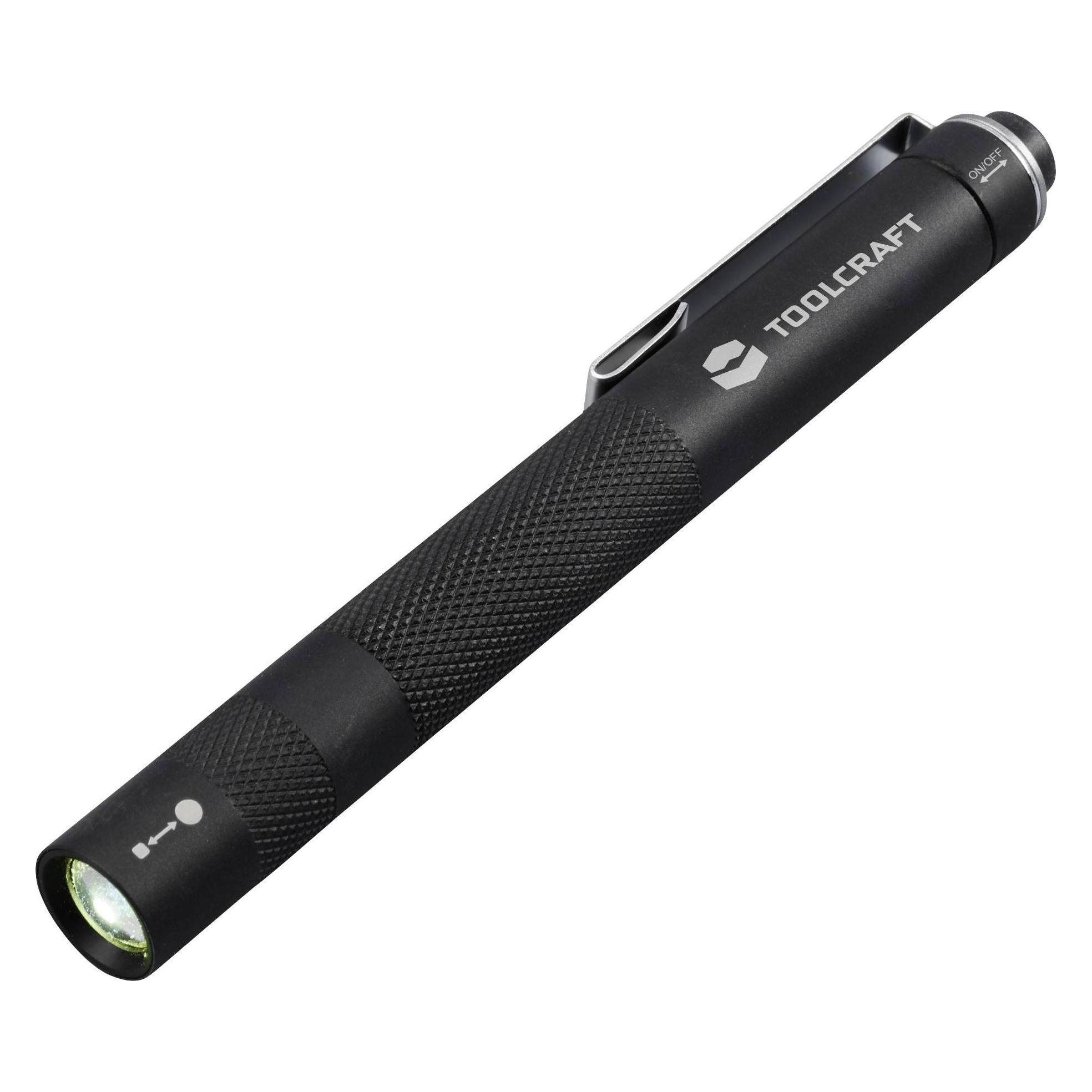 Toolcraft TO-8985333 Penlight batteriebetrieben Schwarz (13.66 cm, 170 lm) (TO-8985333)