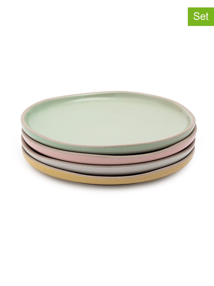 Jamie Oliver 4er-Set: Dessertteller ''Big Love'' in Bunt - Ø 19 cm - onesize