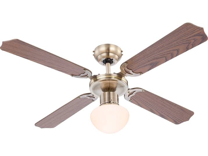 Deckventilator mit Beleuchtung CHAMPION 106.6cm 60W braun