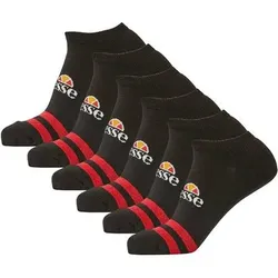 ELLESSE Ellesse Unisex Sneaker Socken MELNA, 6 Paar - Trainer Liner, Sport, Logo, Größe 40-43 in Schwarz Schwarz