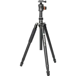 Fotopro F 64 I Speedy Stativ + T5 Kopf (Metall), Stativ, Schwarz