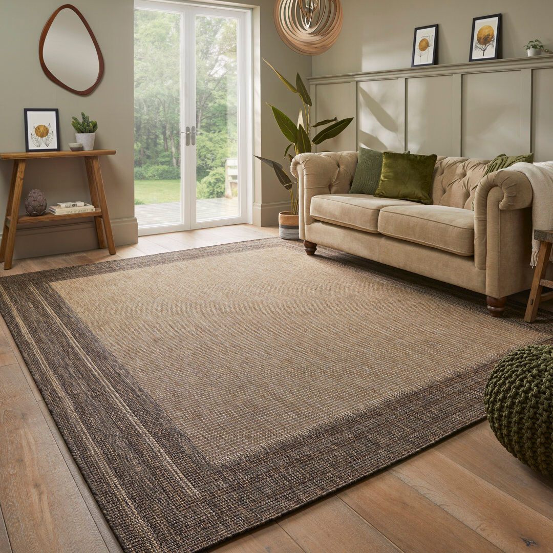 Concept Looms Rectangle Indoor / Outdoor Area Rug Beige Brown Rectangle 170X120cm