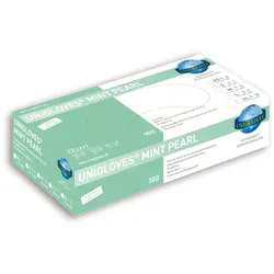 Unigloves Mint Pearl | Nitrilhandschuhe | 100 Stück | Größe XS | minzgrün
