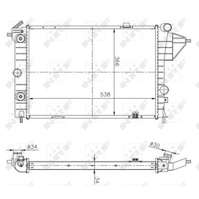 NRF Kühler, Motorkühlung Economy Class 513508A für Vaughall Opel
