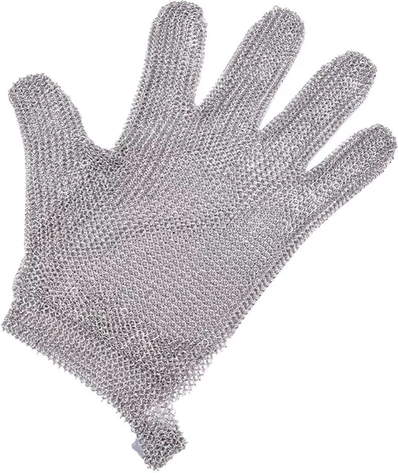INF 316L Edelstahl Schnittfester Handschuh mit Stahlhaken-Armband für verbesserten Handschutz L