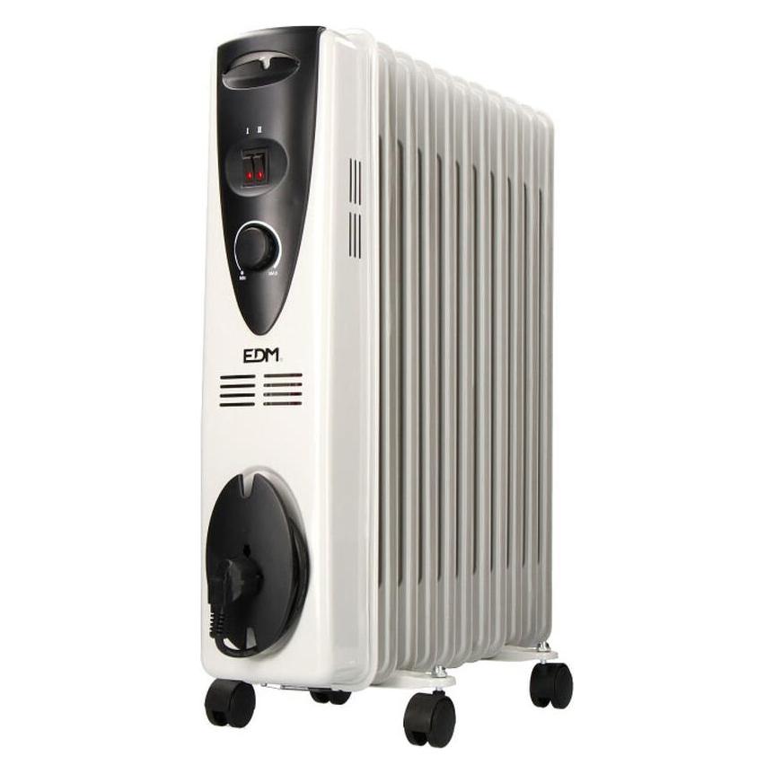 EDM Olieradiator - Kachel Elektrisch - Oliegevulde Radiator - Olieradiator Elektrisch - Thermostaat - To (2500 W) (38750707)