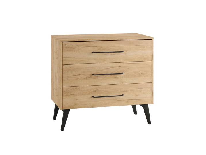 Commode 3 tiroirs Pinio Retro Bois