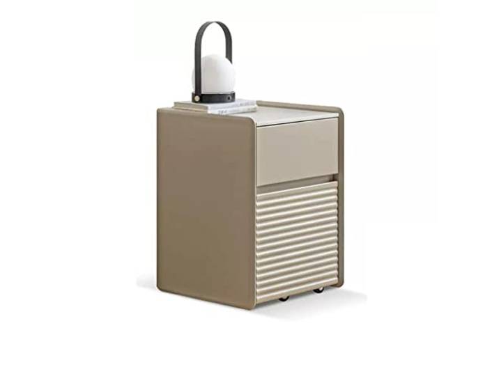 YCCHAH Bett mit Stauraum Nordic Nachttisch Rock Slab Schlafzimmer beweglich mit Rollenschrank einfacher Schrank Desktop
