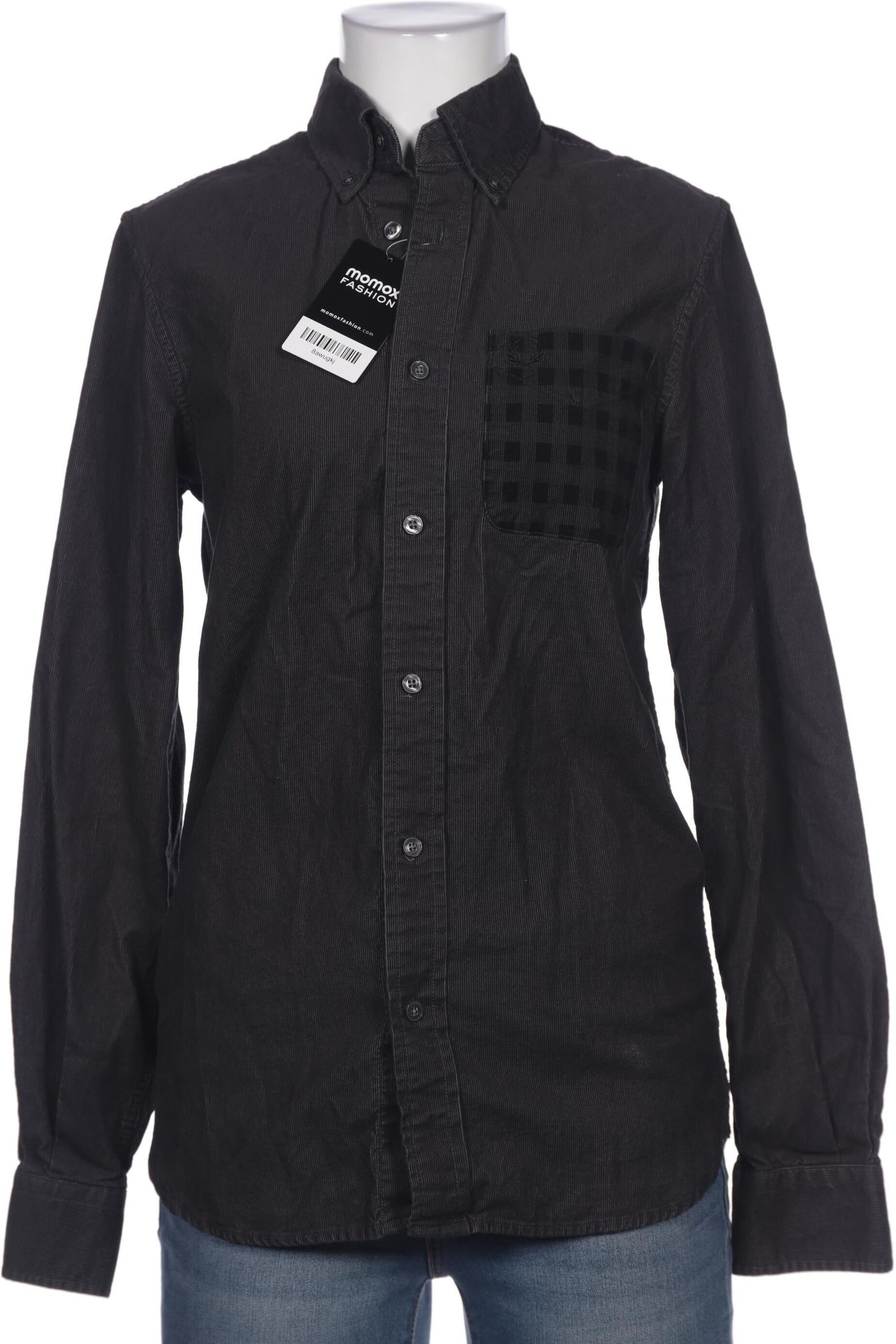 Fred Perry Damen Bluse, Marineblau, Gr. XS, Baumwolle - Second Hand